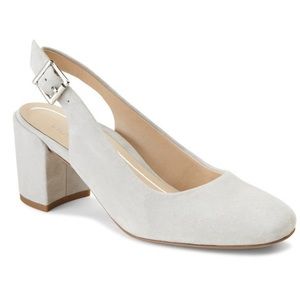 Suede Sling Back Heel